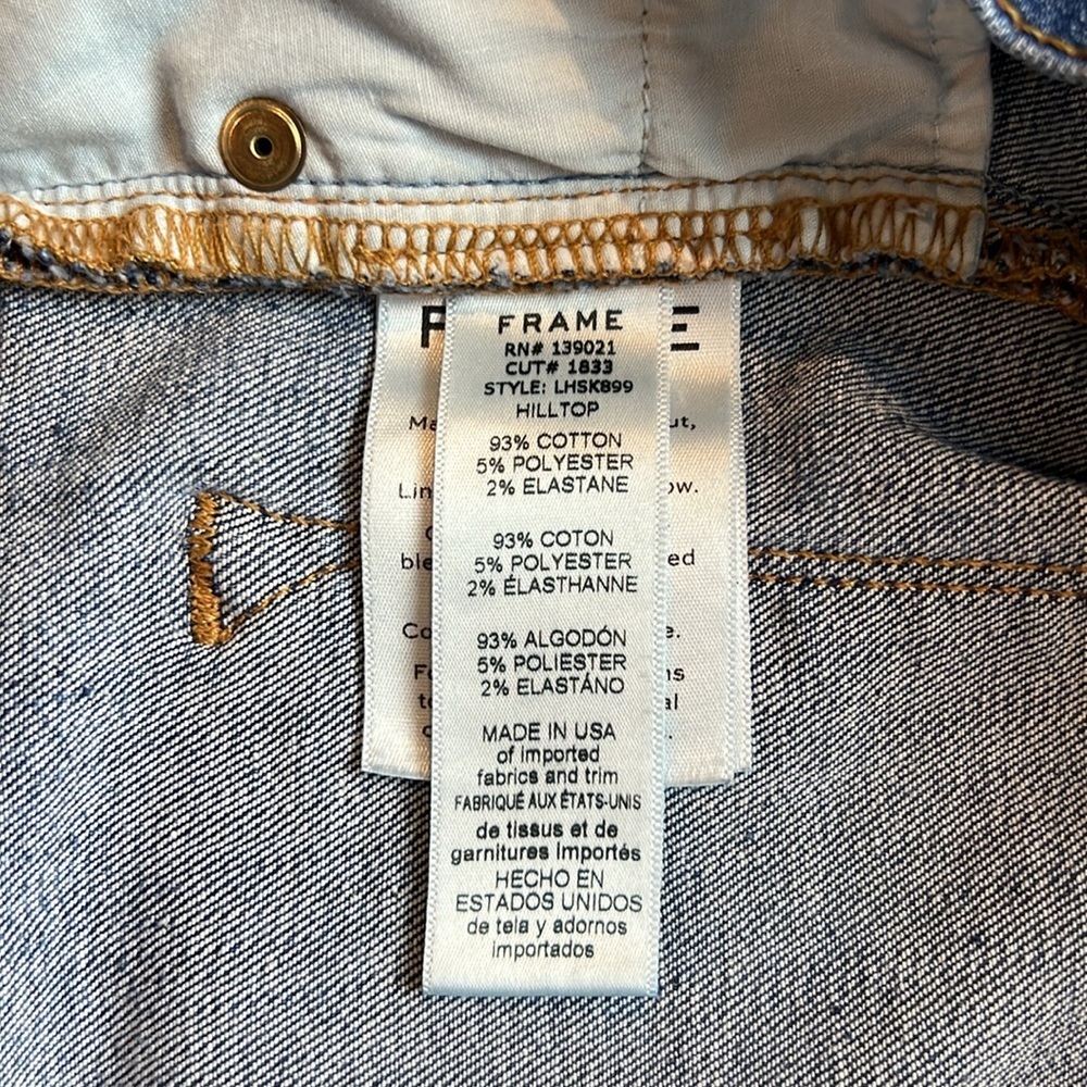 Frame Le High Skinny Crop Jeans Distressed High Rise Stretch Jeans New - Picture 10 of 12